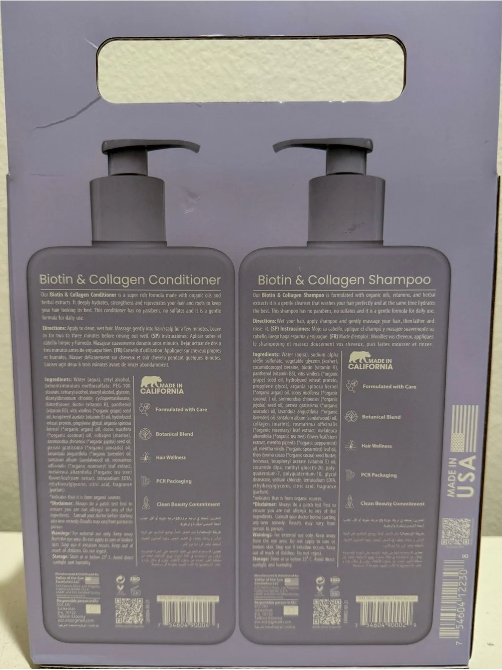 Pro Growth Biotin & Collagen Shampoo + Conditioner Duo - Lavender